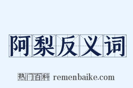 阿梨反义词是什么意思的图片